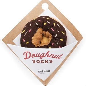 Fudge sprinkles Doughnut themed SUKENO socks NWT